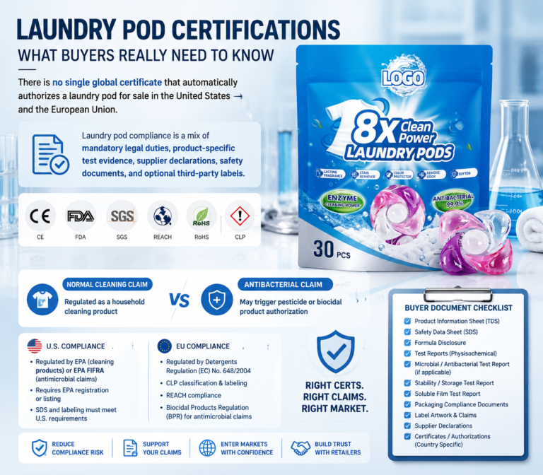 laundry pod certifications