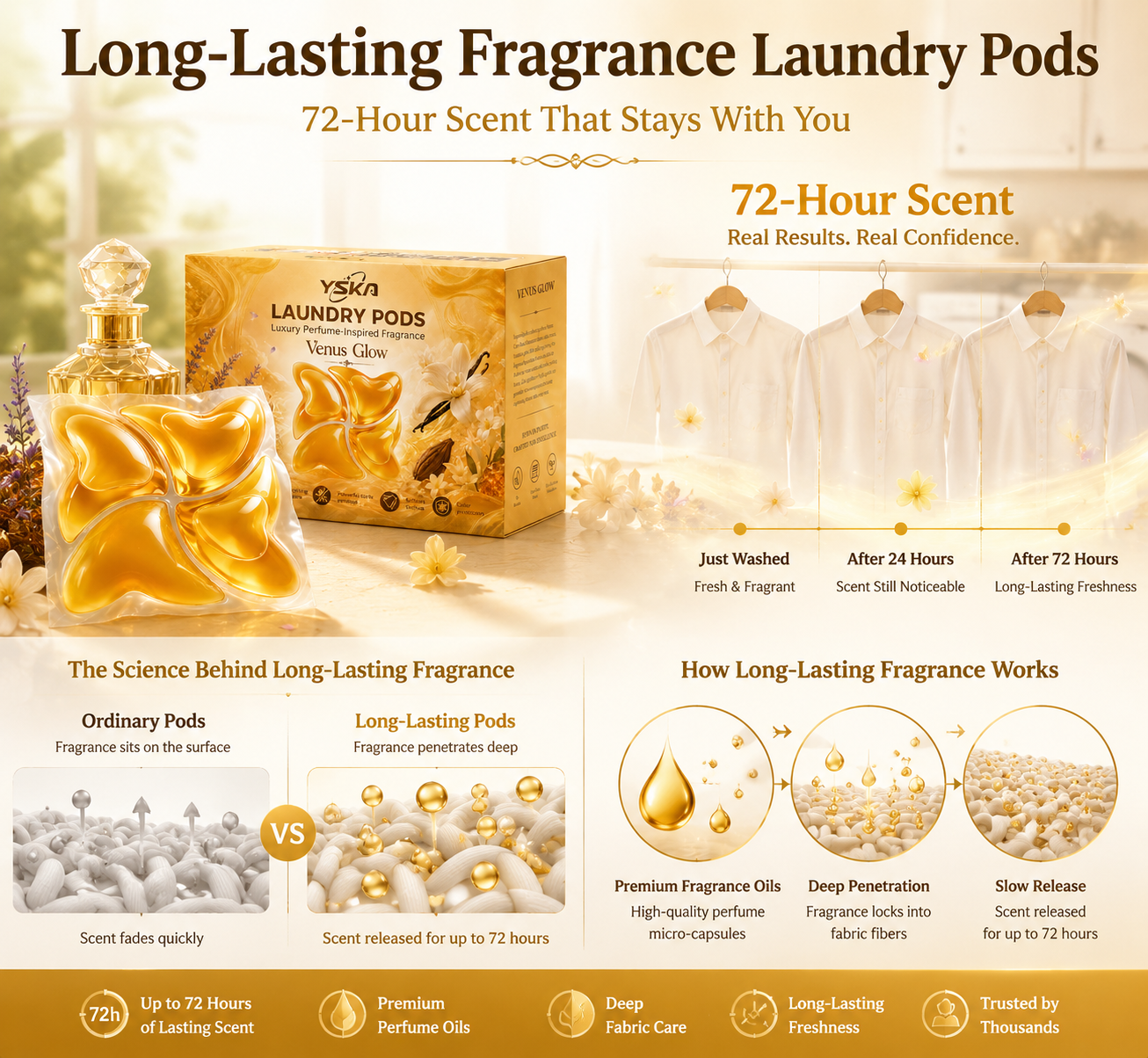 long-lasting fragrance laundry pods