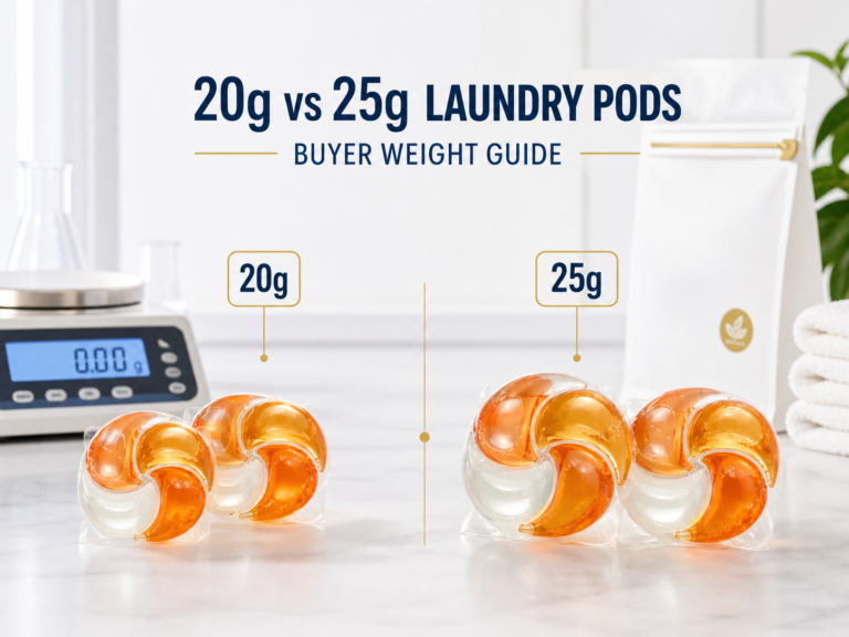20g vs 25g Laundry Pods: Which Pod Weight Is Right for Your Market? 3 20g vs 25g laundry pods buyer weight guide