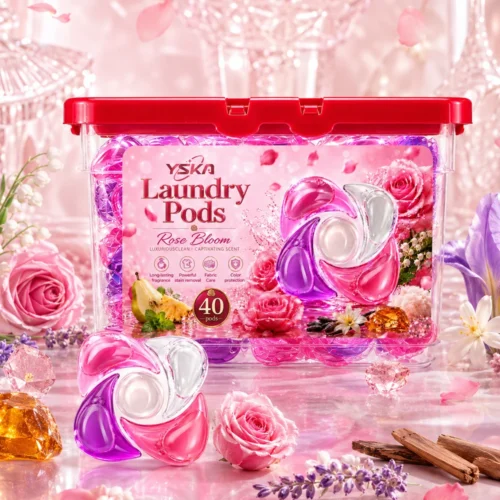 YSKA Rose Bloom 5-Chamber Laundry Pods